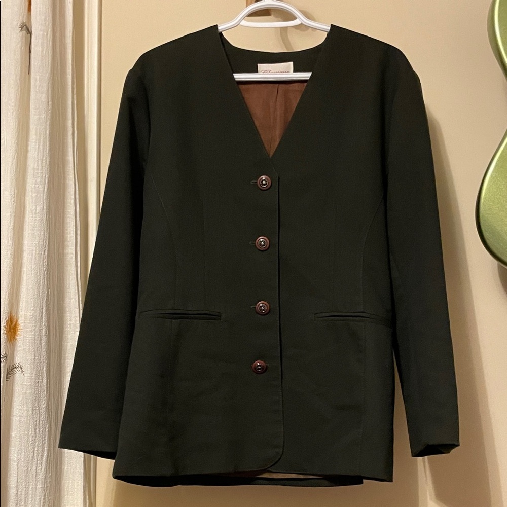 Vintage Classique Collections black blazer/suit jacket